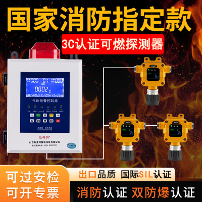 可燃气体探测报警器工商业甲丙烷液化天然气泄漏氨氢氧浓度检测仪