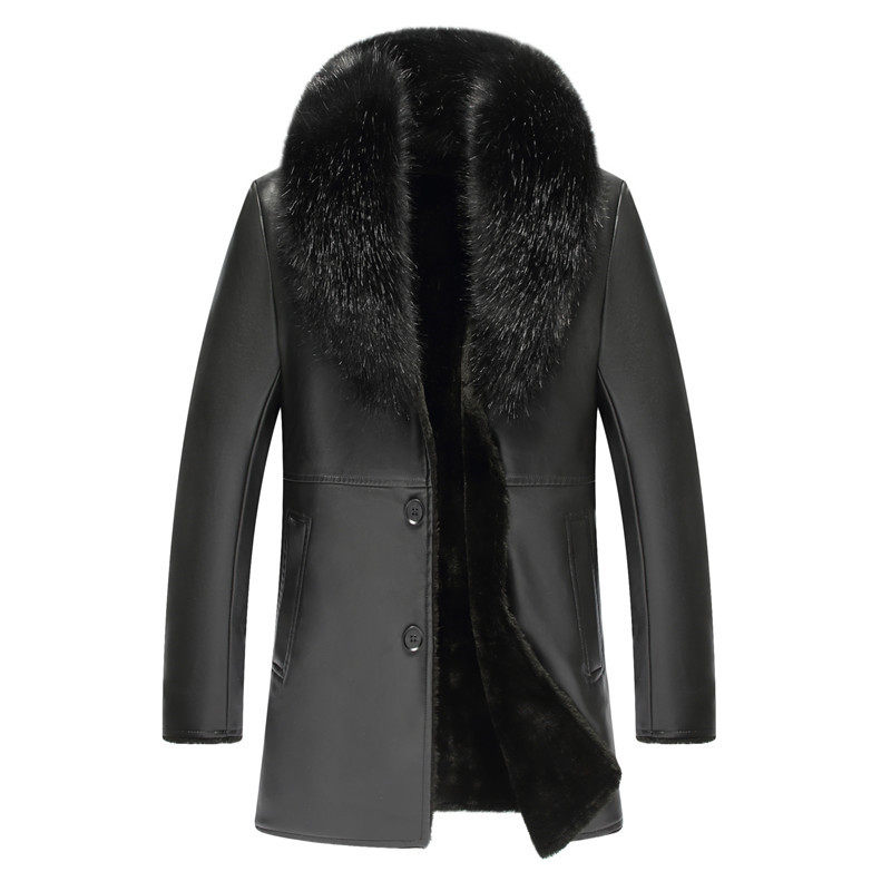 2019秋冬加大保暖加绒加厚爸爸装皮夹克外套大码保暖中老年皮衣男|msdalam kategori Pakaian Lelaki, pakaian kulit - dari Buy2taobao.com untuk memberikan perkhidmatan ejen Taobao profesional membeli