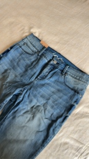 LEG修身 出口美国原单大码 女装 复古尾货中腰弹力SKINNY 复古牛仔裤