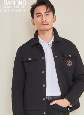 【新雪丽】帕基诺2024秋冬男翻领新雪丽轻奢外套251260