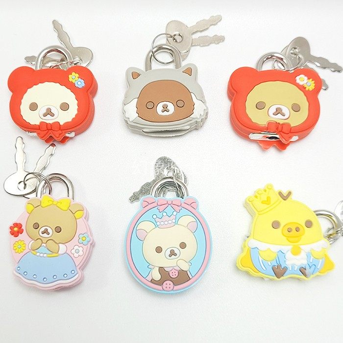 骑士团 日版现货 koro轻松熊拉拉熊南京锭金属小锁日记锁挂件扭蛋