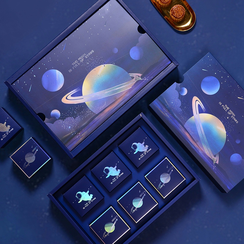中秋节月饼包装盒星辰大海创意