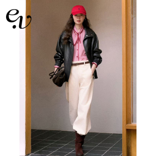 格纹刺绣兔耳朵系带衬衫 Even 复古文艺经典 100%精梳棉 Vintage