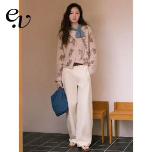 宽松茧型百搭慵懒感时髦高腰休闲裤 100%匹马棉 女 Vintage Even