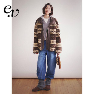 Even Vintage | 波嬉游牧风 秋冬正反两穿摇粒绒复古加厚外套冬