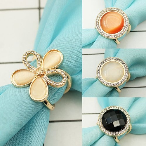 厂家批发猫眼石新款丝巾扣高档轻奢款多功能两用围巾饰品固定扣