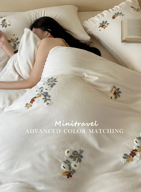 精致小香貌美牛奶绒少女床品秋冬保暖短毛绒加厚绒床单床上四件套