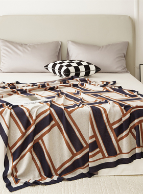 轻奢大牌感披肩毯针织毯休闲盖毯办公室午睡空调毯沙发毯子装饰毯