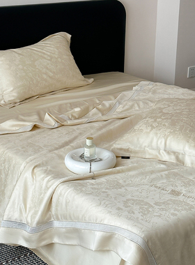 轻奢法式茹伊兰精天丝提花烫钻夏被A类可水洗夏凉被空调被子床单