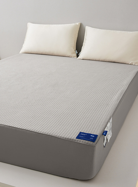 瑞士山宁泰抗菌防螨A类80支全棉夹棉床笠席梦思床垫保护罩防滑套