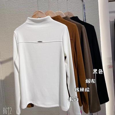 2024年半高领中厚双面德绒女