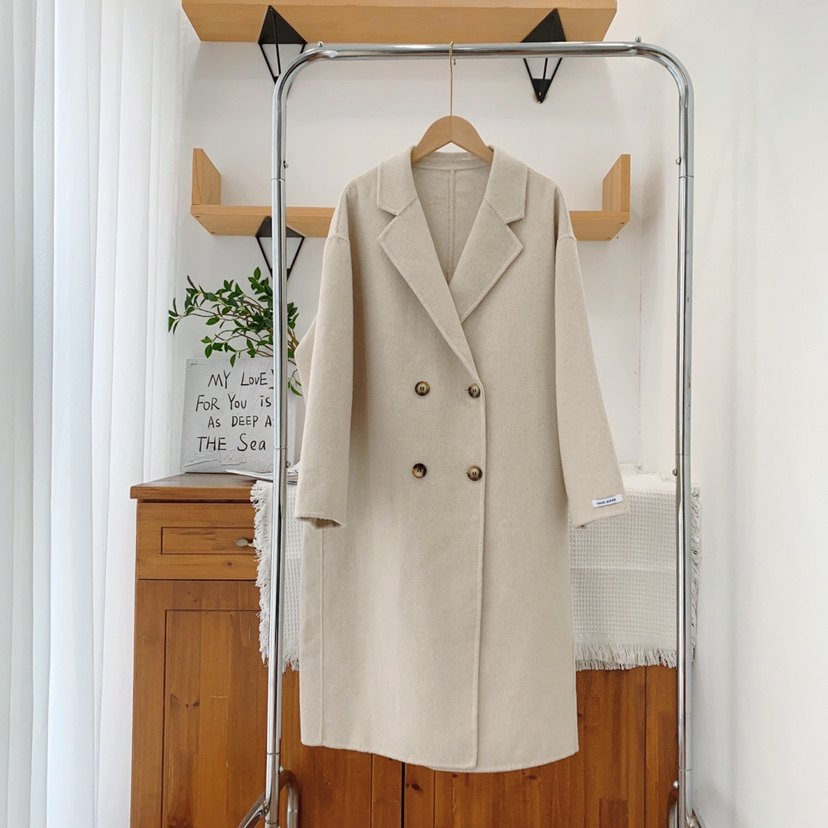 高级感双面羊绒羊毛呢子大衣女春秋2023年新款韩系赫本风毛呢外套