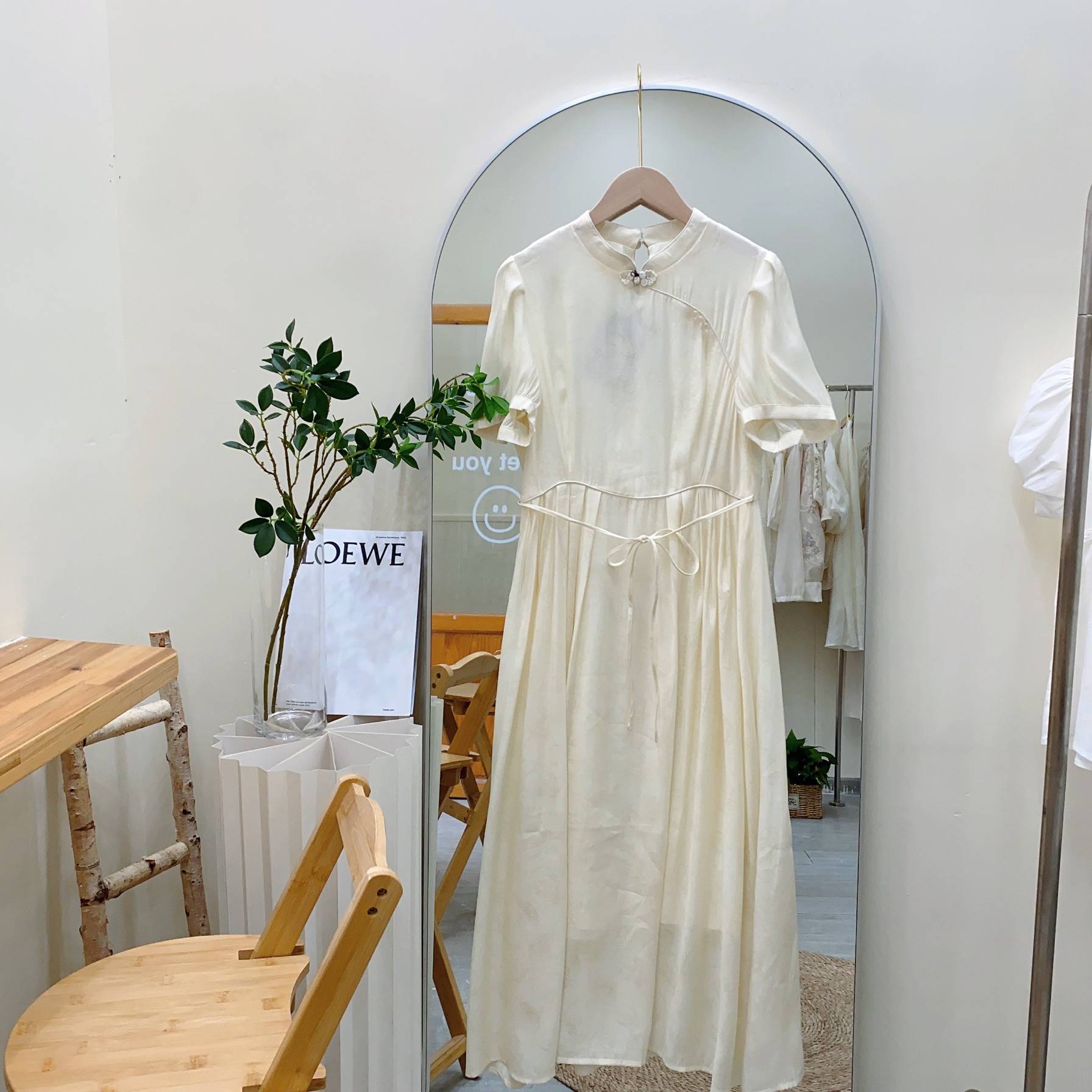 新中式修身女连衣裙气质显瘦长裙改良旗袍夏季国风佐夏装