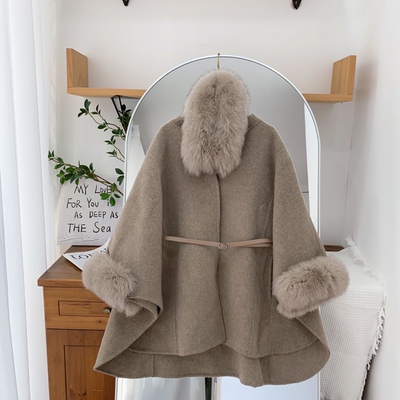 斗篷中长款羊毛羊绒韩版