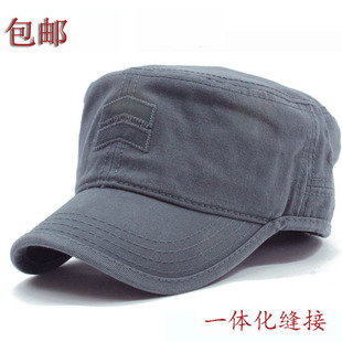 鸭舌帽 个性 纯棉光身平顶帽子男韩版 潮帽子防风纯色帽子户外秋冬季