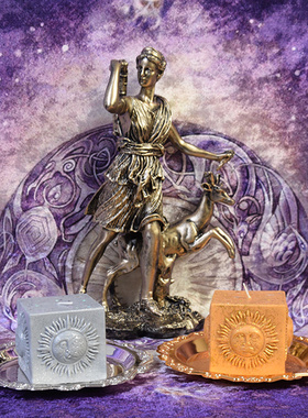 父神母神浮雕仪式蜡太阳月亮手作大豆蜂蜡塔牌罗