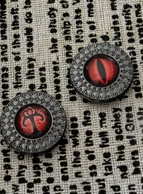 心眼如尼 红眼悬浮金属立体浮雕如尼MARVOLI原创设计