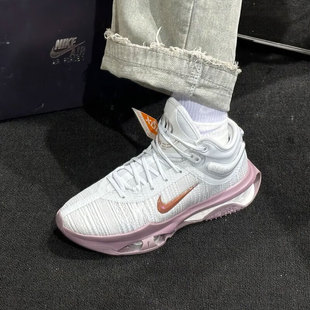 正品耐克G.T.JUMP 2实战训练篮球鞋抗扭透气运动鞋DJ9432-004白灰