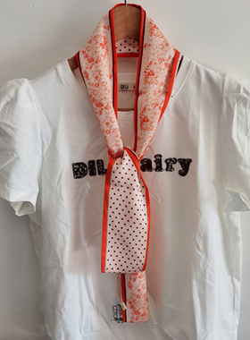 Dili迪骊专柜正品 春秋冬季 橙色黑色紫色围巾围脖小丝巾