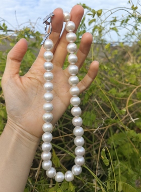 时尚高级轻奢 天然淡水珍珠正圆S925银扣 送礼盒母亲节送妈妈闺蜜