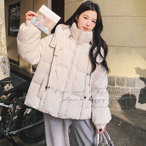 【 】90绒暖fufu甜美宽松加厚羽绒服 W09-P295 K418图片