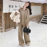 数据好大货针织套装+牛角扣马甲皮毛一体3件套3515-P255K388，女装套装/套裙，2C069