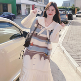 【】海军领百褶连衣裙+卡通针织马甲套装2568-P175K248，女装套装/套裙，2C069