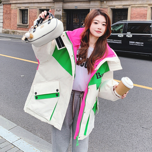 【 】高级感撞色拼接工装羽绒服 50绒 W35-P245 K368图片