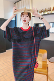 【】2024小众拼接彩色条纹宽松连衣裙88822-P135K188，女装连衣裙，2C069