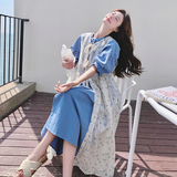 数据好盐系减龄镂空绣花罩衫+连衣裙套装88815-P155K218，女装套装/套裙，2C069