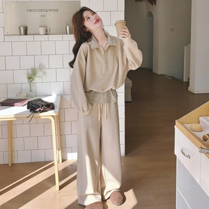 【大货】休闲复古风条纹拼接加厚卫衣套装 6079-P185 K298图片