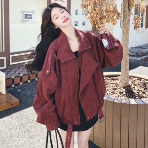 大货 数据好 巨好看的气质安可拉红夹克外套 F686-P175 K268图片