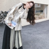 盐甜系穿搭刺绣上衣衬衫套装女秋季2025新款休闲印花半身裙两件套，女装套装/套裙，2C069
