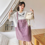 高级感假两件拼接牛仔连衣裙女2025夏季新款减龄宽松设计感连衣裙，女装连衣裙，2C069