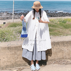 巨好看叠穿蕾丝连衣裙套装女2025夏季新款慵懒风格子半身裙两件套图片