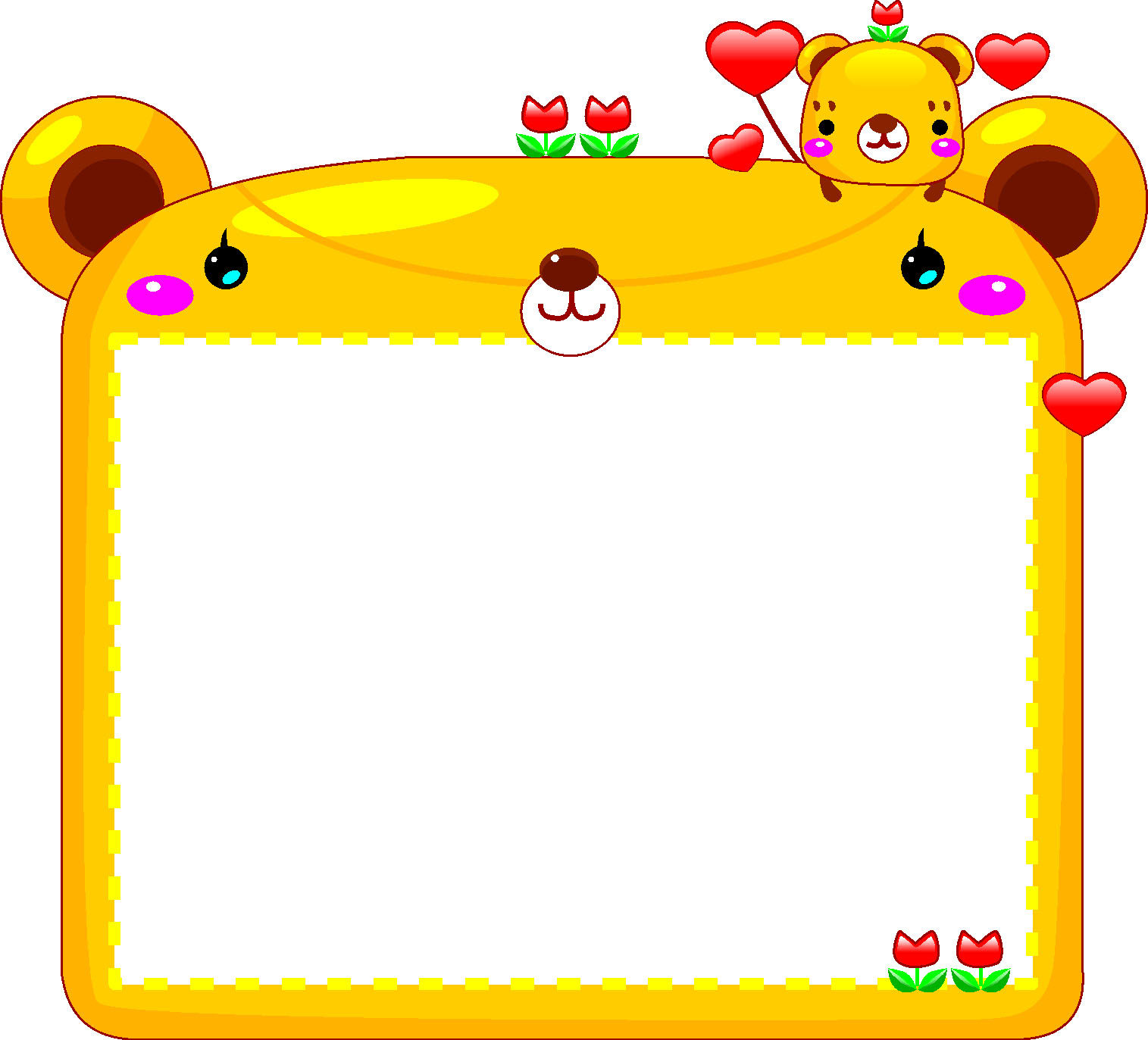 596印刷制品海报展板素材384可爱小熊公示板