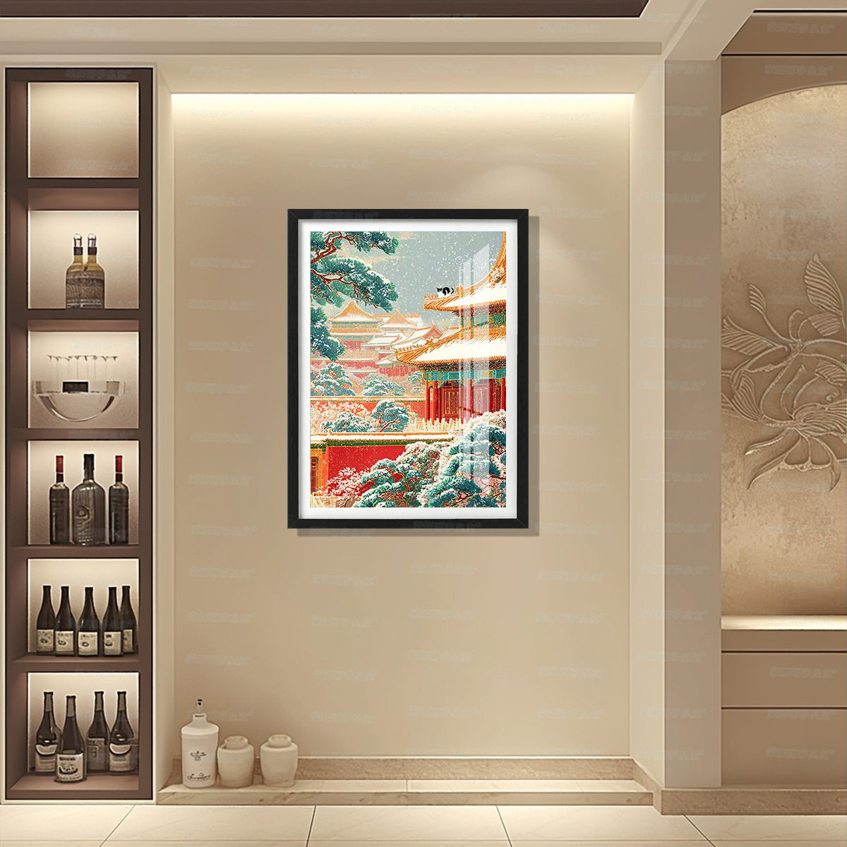 【进口棉布】蒙娜丽莎皇室十字绣故宫白雪新中式风景客厅装饰手工,居家布艺,十字绣套件,淘宝优惠券,粉丝福利购,淘宝优惠卷