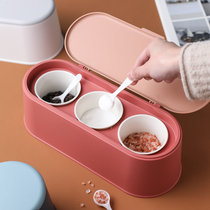 Sichuan Island House Nordic creative seasoning box kitchen seasoning tank domestic salt sugar monosodium glutamate seasoning box tank combination set