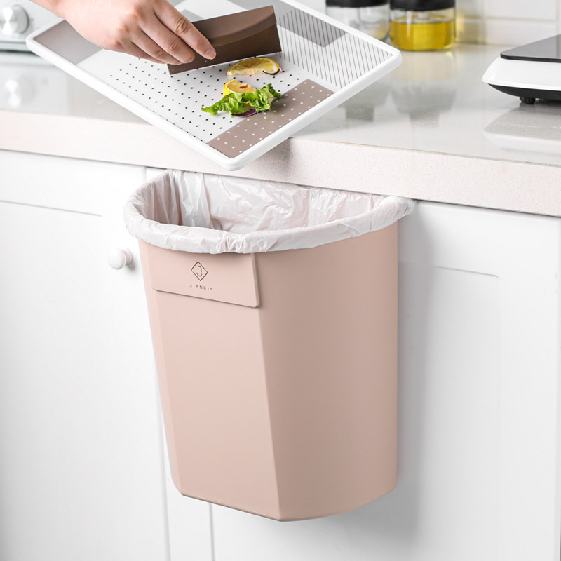 川岛屋厨房垃圾桶家用大号橱柜门壁挂式厨K余垃圾分类收纳桶垃圾