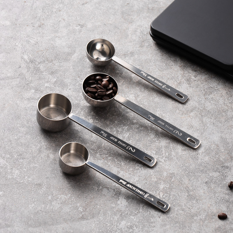 川岛屋不锈钢量勺咖啡豆克数勺计量勺子厨房15ml定量勺咖啡粉量匙