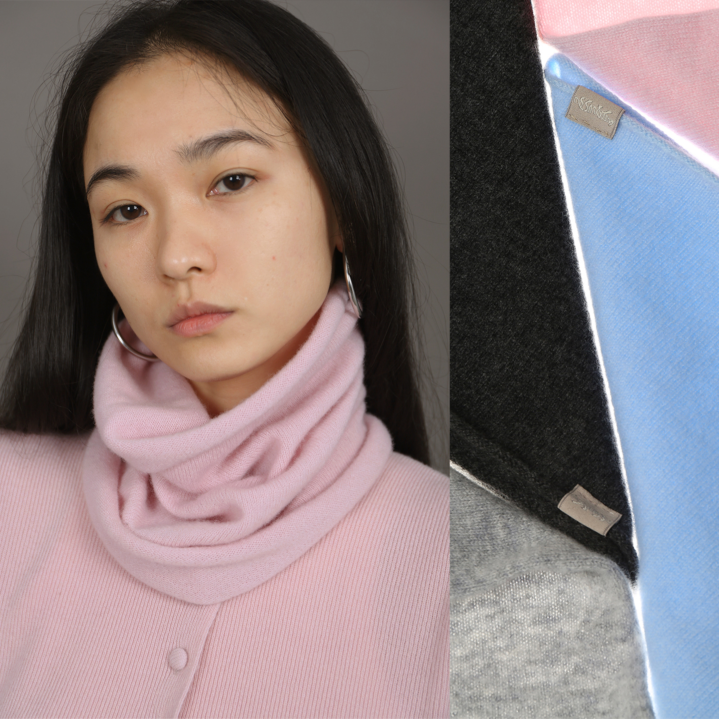 W&L｜冬日阿贝贝_100%绵羊毛温柔保暖中性男女士围脖护颈面罩