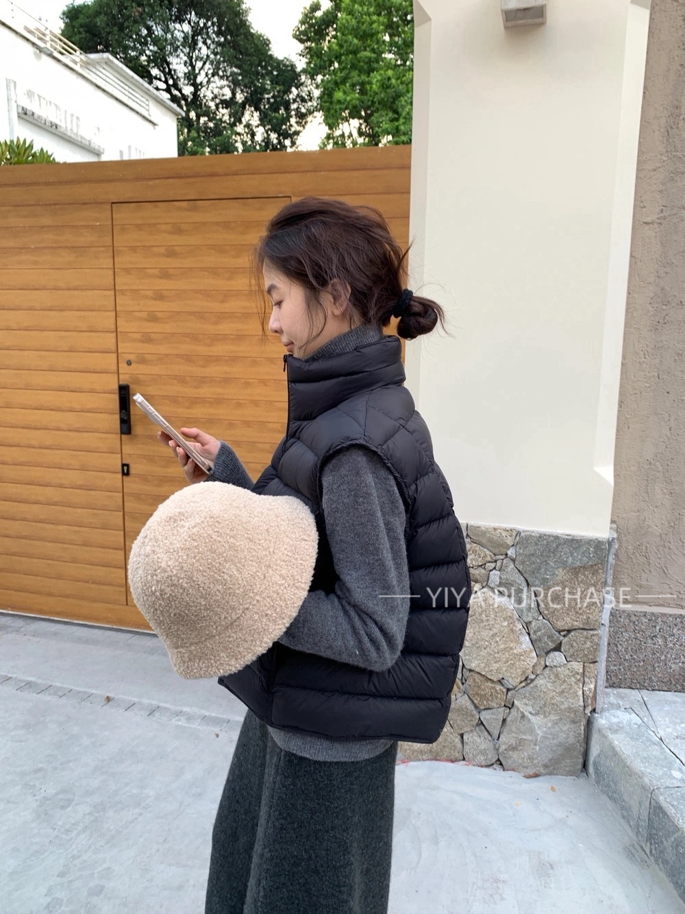 90%白鸭绒）Dress韩国东大门百搭面包服排骨轻薄羽绒马甲背心坎肩