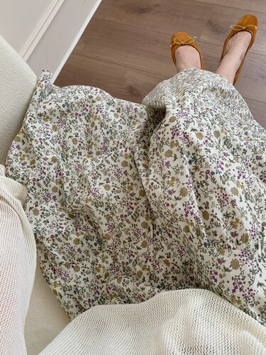 早春东大门小雏菊碎花口袋半身裙