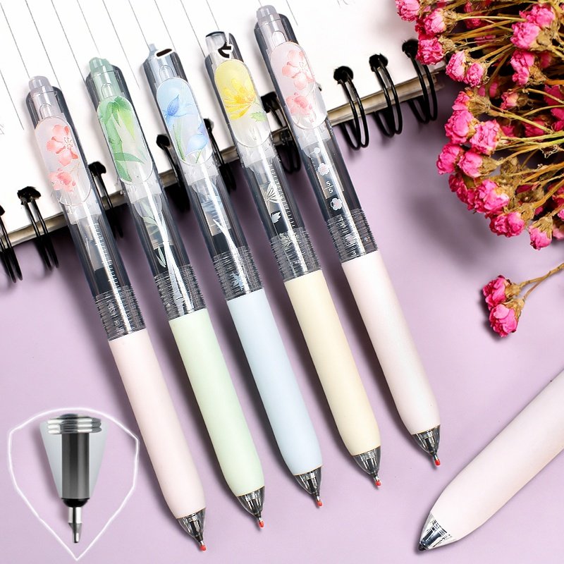 爱好2840纯之风双按动中性笔st头刷题笔速干顺滑0.5mm黑色