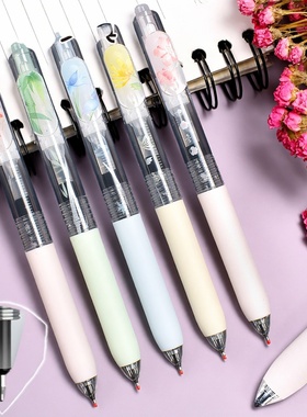 爱好2840纯之风双按动中性笔st头刷题笔速干顺滑0.5mm黑色中性笔