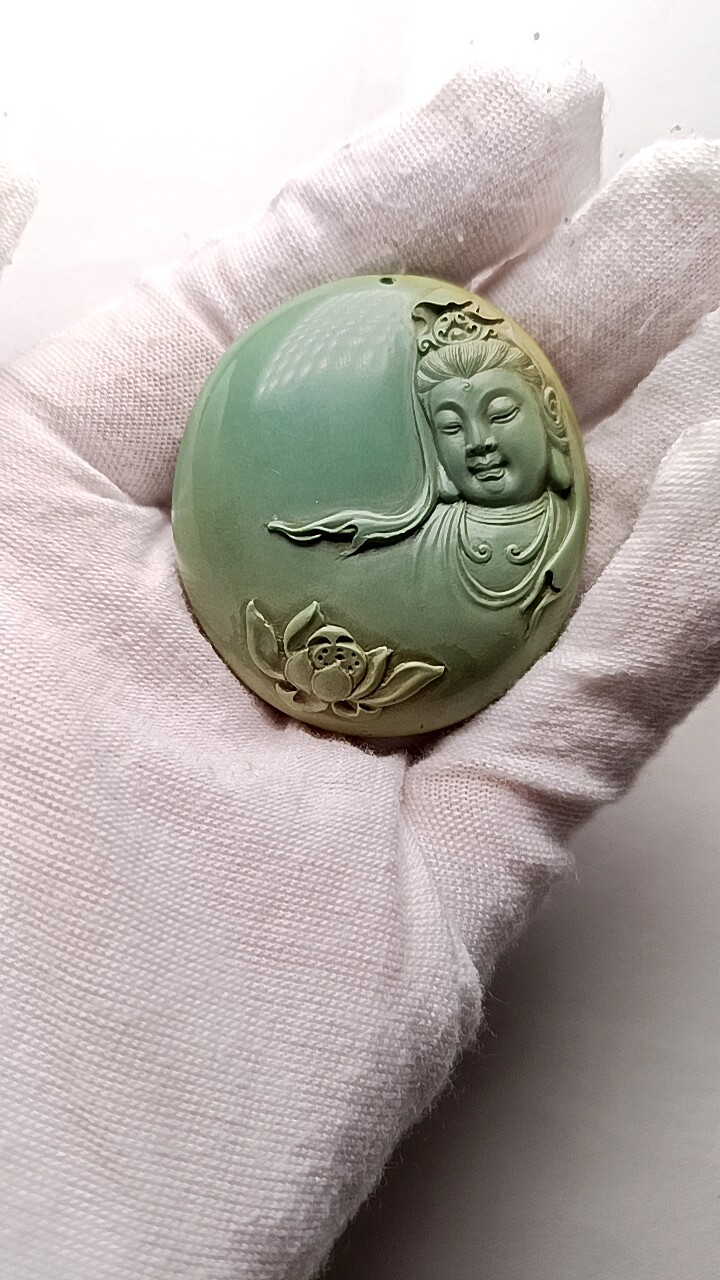 湖北原矿绿松石雕件40.19g
