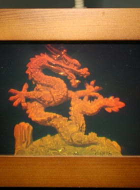 中学物理光学教具三维立体全息照片中国龙裸眼3D工艺摆件创意新版