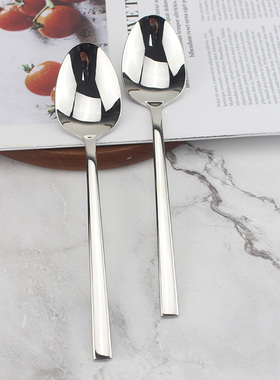 捡漏厚重初德盈余的精工主餐勺 18/10不锈钢吃饭喝汤大号勺子