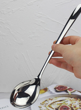加长加大加深厚分餐勺 18/10不锈钢成人公勺分菜勺长柄超大号调羹