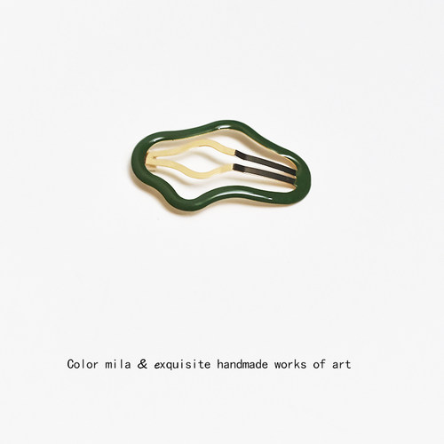 云朵镂空边夹碎发夹子滴油侧边夹